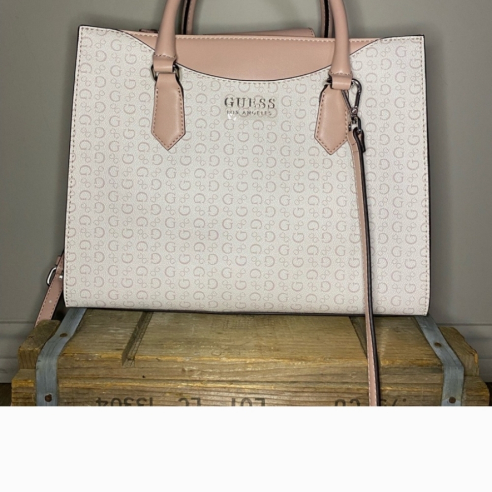 Guess Light Rose Satchel Bag
